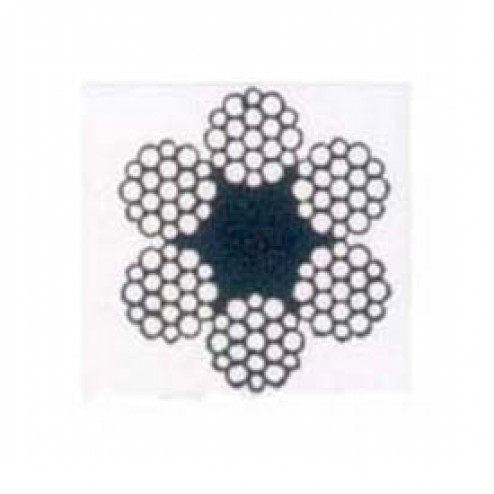 Cable Acero Galvanizado Rollo 50 M Diam.6 (6x19) +1 Alma Textil