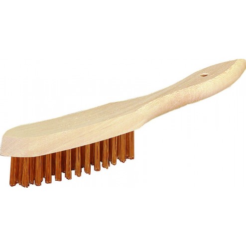 Cepillo Manual con Mango Pua Redonda Latónada Jaz 4 Hileras