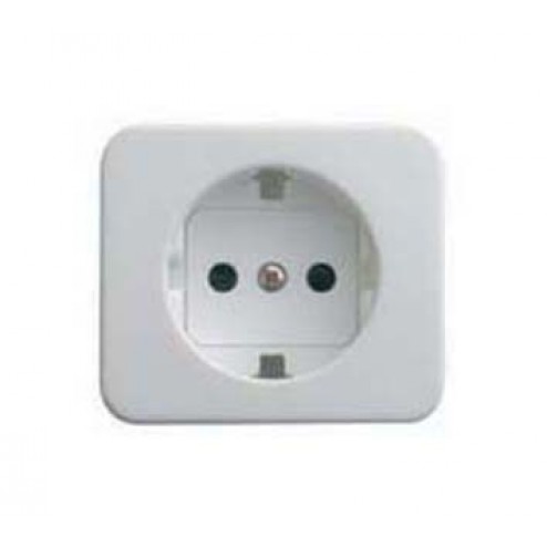 Tapa Base Enchufe 2P + Tt Blanco Simon Brico Serie 75
