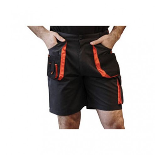 Pantalon Corto Algodon Poliester Top Range Juba T L Gris / Negro / Naranja