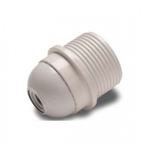 Portalamparas Roscado con Tope Famatel E-27 Blanco (Sin Arandela)