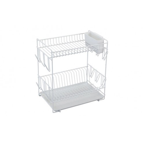 Escurreplatos Plastificado Blanco Sauvic Grande