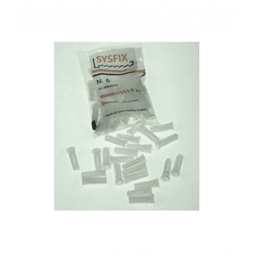 Taco Estriado Blanco (25 Uni) Sysfix 8x27mm