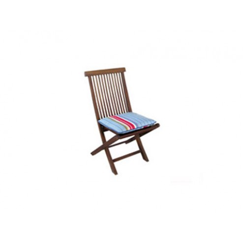 Cojin Cuadrado Acrilico C/Vivo Rayas Azul