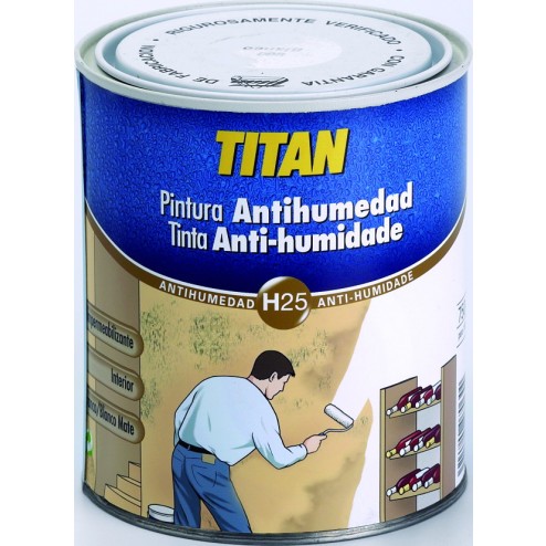 Pintura Antihumedad Titan 750 ml Blanco