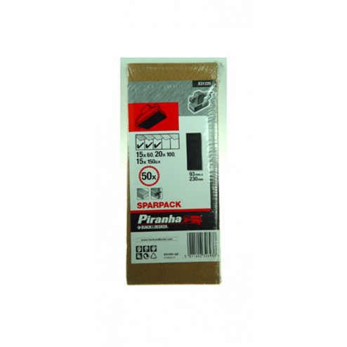 Patin Lija Sin Perforar Grano Surtido 50 Uds Piranha 93x230mm