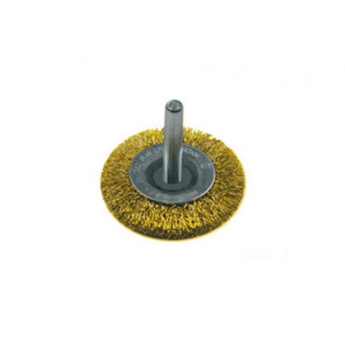 Cepillo Circular Pua Latónada Espiga 6mm Ironside Diam.50/ 0,30