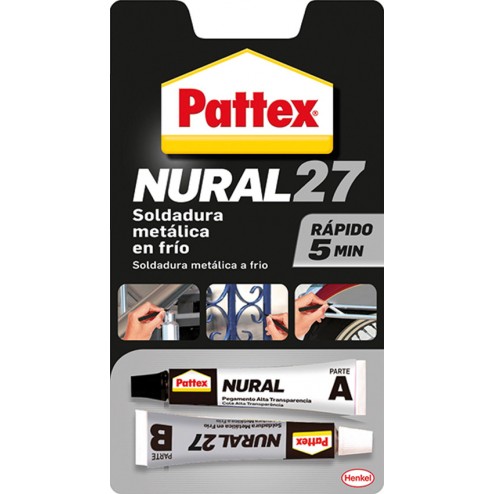 Adhesivo Soldadura Metal En Frio Rapida Pattex Nural 27 22 ml