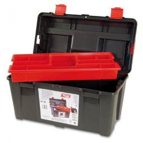 Caja Herramientas Polipropileno N 30 Gris Tayg 235x445x230mm 1 Bandeja