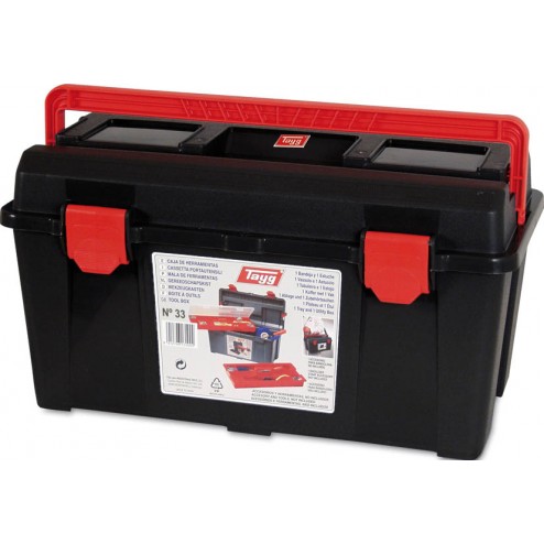 Caja Herramientas Polipropileno N 33 Gris Tayg 480x258x255mm 1 Bandeja 1 Estuche