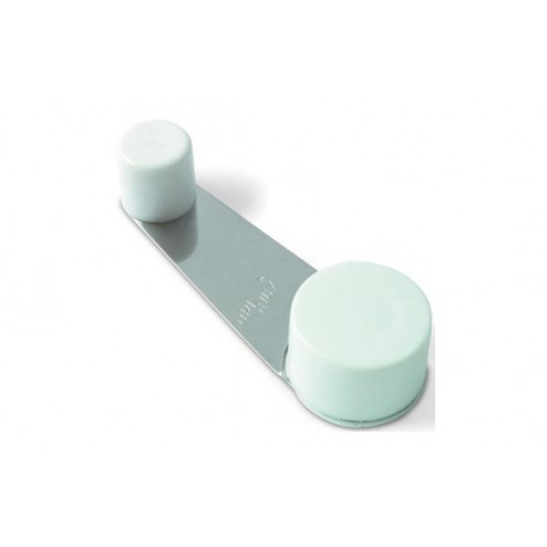 Tope de Puerta Adhesivo Retenedor Giratorio Brinox Acero Inox/Pvc Blanco
