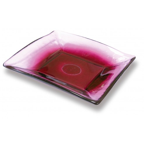 Centro Cuadrado Japones Fucsia 22 cm