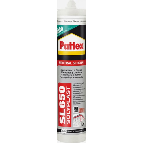 Silicona Pattex Neutra Sl650 Blanco Ral 9016 Pattex 300 ml 