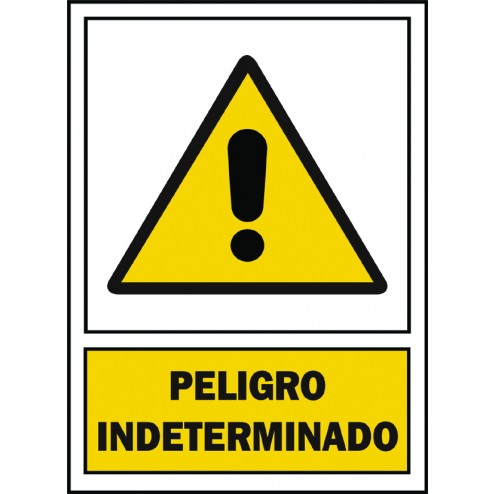 Señal Advertencia Catalan 297X210mm Perill Indeterminat