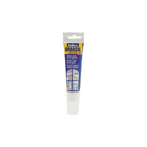 Silicona Orbasil Brico Tubo Blanca Quilosa 85 ml 