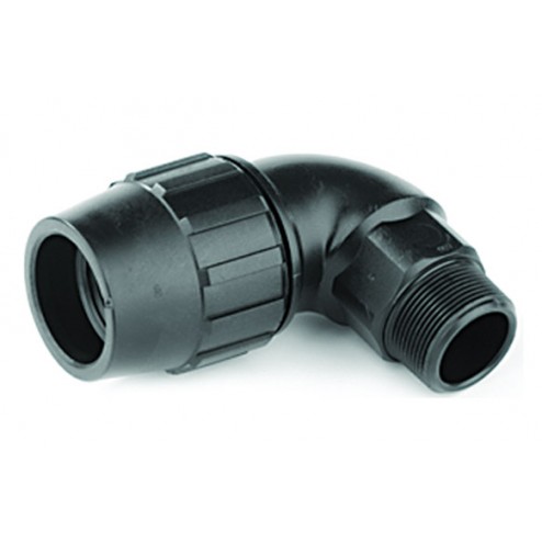 Enlace Acodado 90 Rosca Macho Pe J-69 20-1/2"