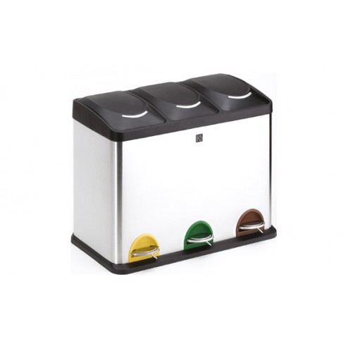 Cubo Reciclaje 3 Compartimientos 45 L