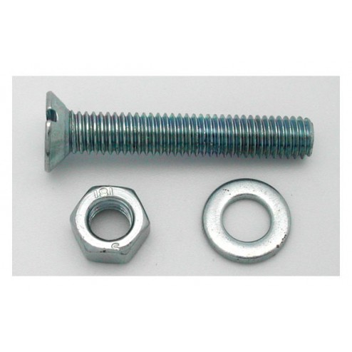 Tornillo Cabeza Plana + Tuerca + Arandela (25 Uni) Fer M-3X20 Mm
