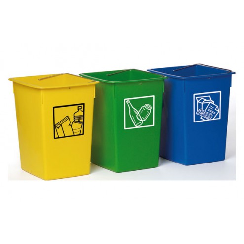 Cubeta Reciclar 26L con Asa Fervik Amarillo