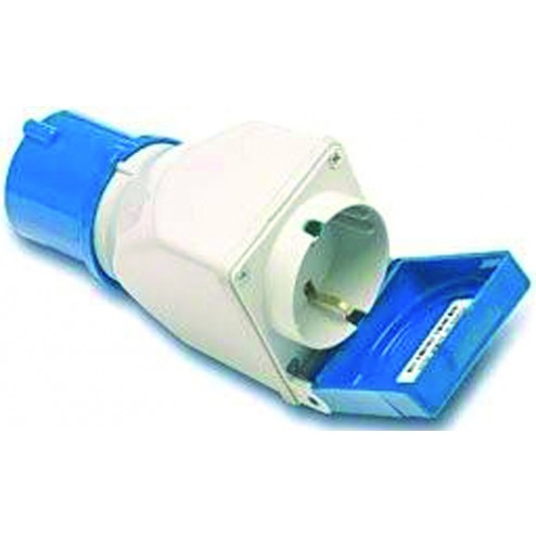 Adaptador Industrial Ip44 2P+T Base 2P