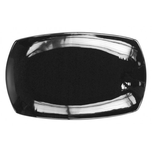 Bandeja Porcelana Color Rectangular 33 cm Ambit Lotto-Negra