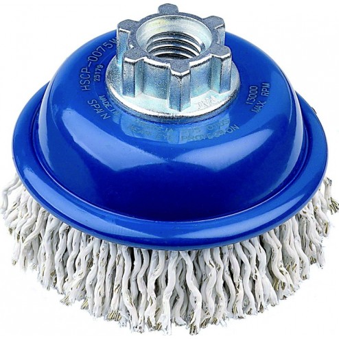 Cepillo Taza Pua Ondulada Plastificada M14 Diam.75/0,20-0,35