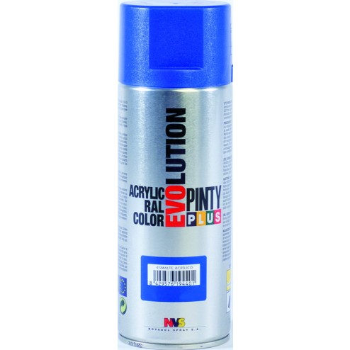 Pintura Spray Acrilica Brillo Pintyplus Evolution 520 Cc Ral 5010 Azul