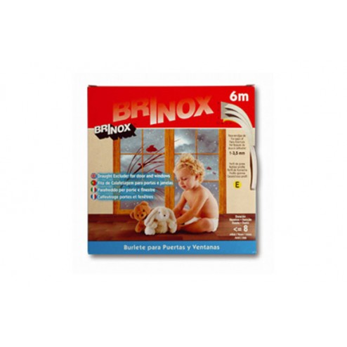 Burlete Puert/Vent Tipo E 6M Blanco 9x4mm 