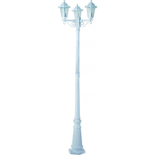 Farola Aluminio 3 Cabezas Orlando Blanco Simon Brico 2,17 M