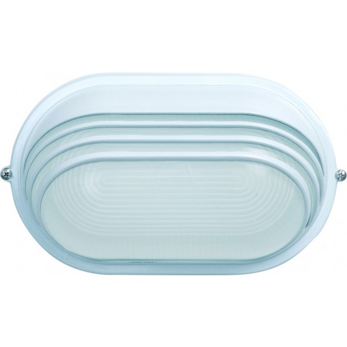 Aplique Oval 60W Ip54 Blanco