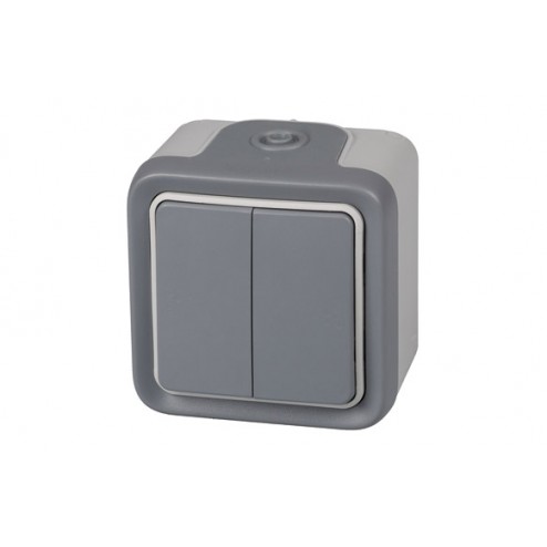 Conmutador Superficie Doble Estanco Ip55 Legrand Plexo
