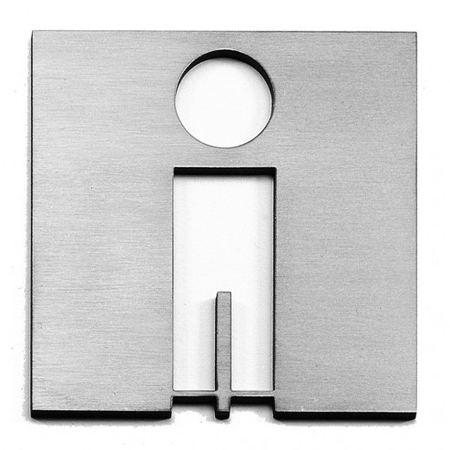 Placa Icono Inox 100mm Estamp Estamp Serv.Hombre