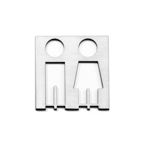 Placa Icono Inox 100mm Estamp Estamp Servic.Mixto