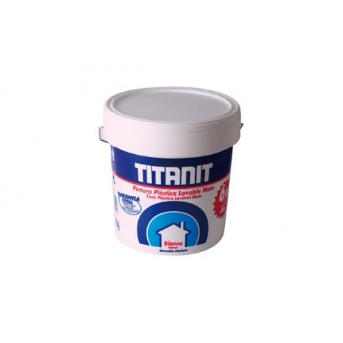 Pintura Plastica Mate Titanit Titan 15 L Blanco