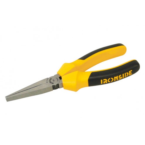 Alicate Boca Plana Larga Ironside 160mm Mango Bicomponente
