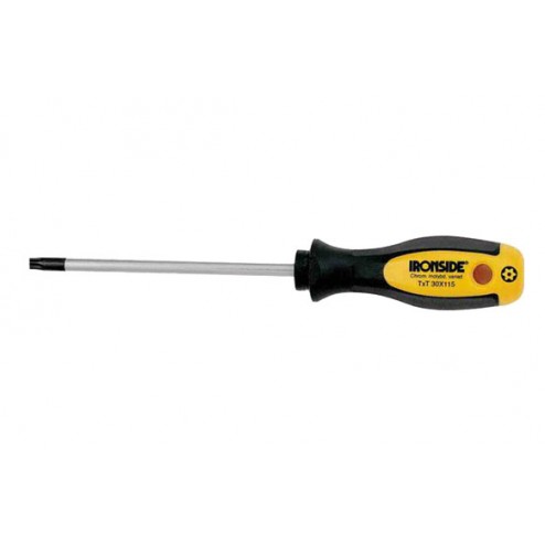 Destornillador Boca Torx Tamper 25x100mm Mango Bimateria, Varilla: Cromo Molibdeno Vanadio