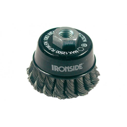 Cepillo Taza Pua Trenzada Acero M14 Ironside Diam.80/0.30
