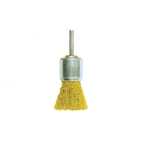Cepillo Brocha Pua Latónada Espiga 6mm Ironside Diam.17/0,30