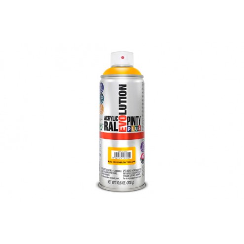 Pintura Spray Acrilica Brillo Pintyplus Evolution 520 cc Ral 1028 Amarillo