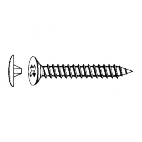 Tirafondo Cabeza Plana + Embellecedor Blanco Fer 5X50mm