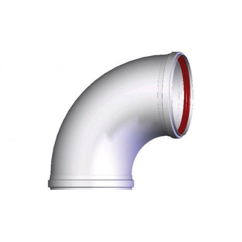 Codo Esmaltado Blanco 90º Diam. 110mm 