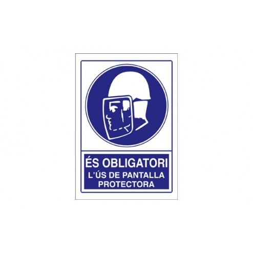 Señal Obligacion Catalan 297X210mm Obligatori Pantalla Protectora