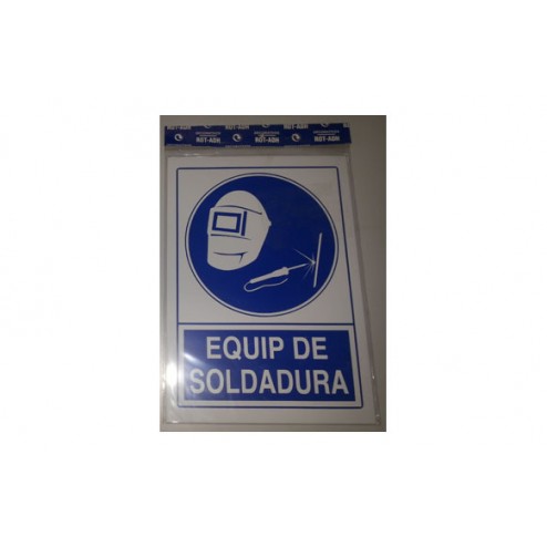 Señal Obligacion Catalan 297X210mm Equip de Soldadura