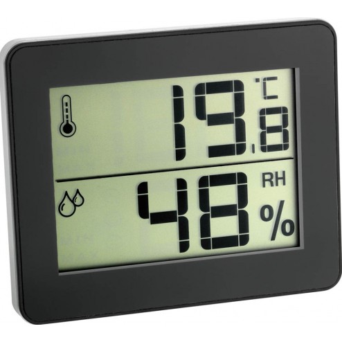 Termo-Higrometro Reloj Digital Tfa 30.5027.01 Negro