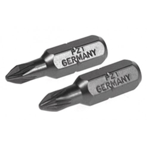 Punta Pozidriv Pro ( Pz 1 - 25mm. - Â¼" ) Ironside 2 Piezas
