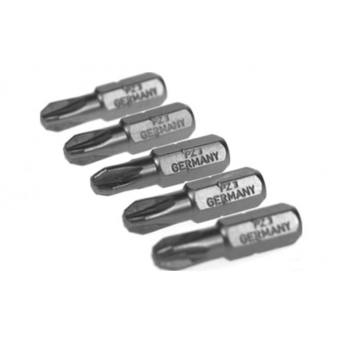 Punta Pozidriv Pro ( Pz 3 - 25mm. - Â¼" ) Ironside 5 Piezas