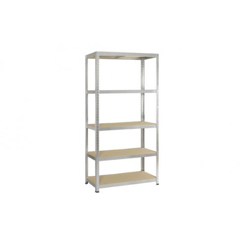 Estanteria Metálica 5 Estantes de Madera Ironside 180x90x40 cm.