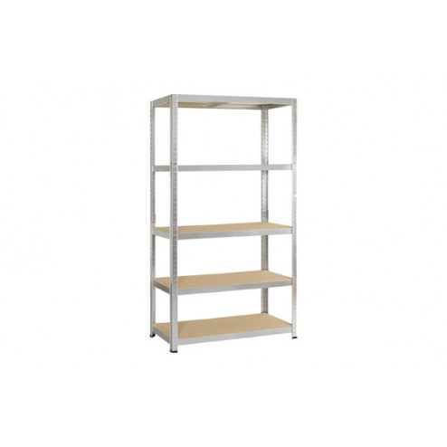 Estanteria Metálica 5 Estantes de Madera Ironside 200x100x40 cm.