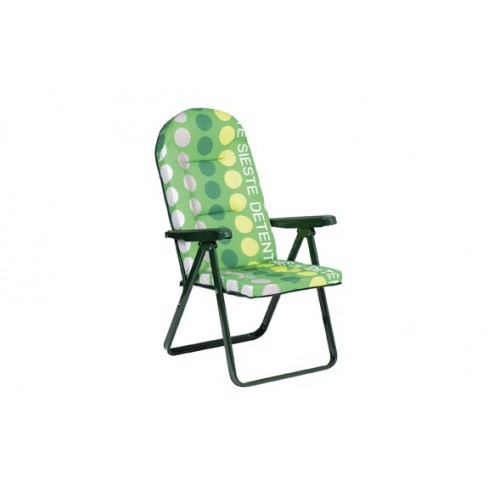 Sillon Tumbona Acero Alco Verde Topos