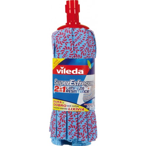 Fregona Tiras Microfibra 2En1 Azul Vileda Superfregona